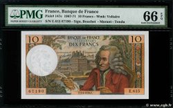 10 Francs VOLTAIRE FRANCIA  1970 F.62.46 FDC