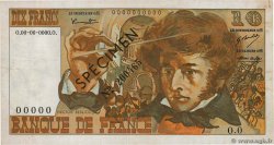 10 Francs BERLIOZ Spécimen FRANCIA  1972 F.63.01Sn MBC+
