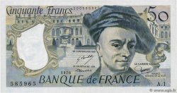 50 Francs QUENTIN DE LA TOUR Petit numéro FRANKREICH  1976 F.67.01A1 VZ
