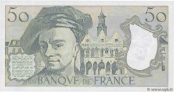 50 Francs QUENTIN DE LA TOUR Petit numéro FRANCIA  1990 F.67.16A59 q.FDC
