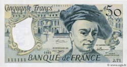 50 Francs QUENTIN DE LA TOUR Numéro spécial FRANCIA  1992 F.67.18 FDC