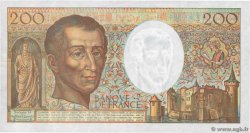 200 Francs MONTESQUIEU Fauté FRANKREICH  1990 F.70.10a fVZ