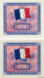 2 et 5 Francs DRAPEAU Lot FRANCE  1944 VF.16.02 et VF.17.02 NEUF