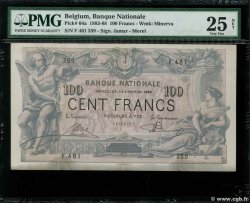 100 Francs BELGIO  1888 P.064a q.BB