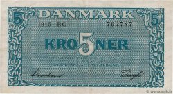 5 Kroner DINAMARCA  1945 P.035b q.SPL