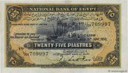 25 Piastres EGIPTO  1950 P.010d FDC