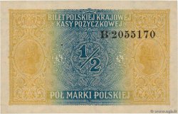 1/2 Marki POLAND  1917 P.007 AU