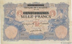 1000 Francs sur 100 Francs TUNISIE  1943 P.31 pr.TTB