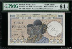 100 Francs Spécimen FRENCH WEST AFRICA  1936 P.23s UNC-