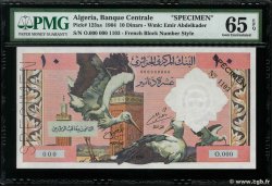 10 Dinars Spécimen ALGERIA  1964 P.123s UNC