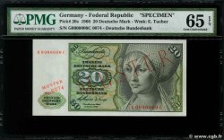 20 Deutsche Mark Spécimen ALLEMAGNE FÉDÉRALE  1960 P.20s NEUF