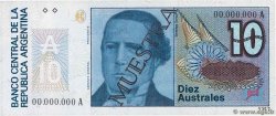 10 Australes Spécimen ARGENTINIEN  1985 P.325s ST