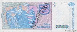 10 Australes Spécimen ARGENTINA  1985 P.325s UNC