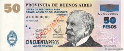 50 Pesos Spécimen ARGENTINE  1985 PS.2315s