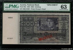 1000 Schilling Spécimen AUSTRIA  1930 P.098s UNC-