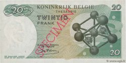 20 Francs Spécimen BELGIEN  1964 P.138s fST+