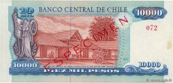 10000 Pesos Spécimen CHILE  1989 P.156s AU