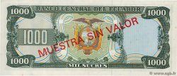 1000 Sucres Spécimen ECUADOR  1984 P.125s1 UNC-