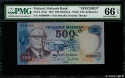 500 Markkaa Spécimen FINNLAND  1975 P.110s fST+
