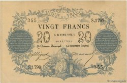 20 Francs type 1871 FRANCE  1873 F.A46.04 TTB+
