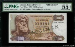 1000 Drachmes Spécimen GREECE  1970 P.198as AU