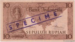 10 Rupiah Spécimen INDONESIEN  1952 P.043bs fST+