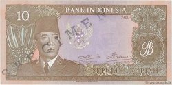 10 Rupiah Spécimen INDONÉSIE  1960 P.083s pr.NEUF