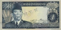 50 Rupiah Spécimen INDONESIA  1960 P.085bs q.FDC
