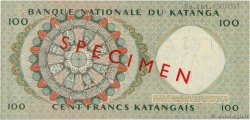 100 Francs Spécimen KATANGA  1962 P.12as q.FDC