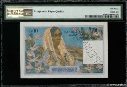 500 Francs Spécimen MADAGASCAR  1950 P.047bs FDC