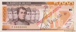 5000 Pesos Spécimen MEXICO  1985 P.088as UNC