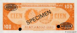 100 Pesos Oro Spécimen RÉPUBLIQUE DOMINICAINE  1964 P.104s5 NEUF