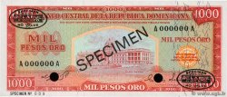1000 Pesos Oro Spécimen DOMINICAN REPUBLIC  1964 P.106s4 UNC-