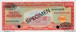 1000 Pesos Oro Spécimen RÉPUBLIQUE DOMINICAINE  1976 P.115s3 fST+