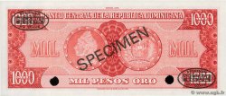 1000 Pesos Oro Spécimen DOMINICAN REPUBLIC  1976 P.115s3 UNC-