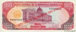 1000 Pesos Oro Spécimen RÉPUBLIQUE DOMINICAINE  1988 P.130s1 ST