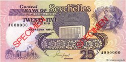 25 Rupees Spécimen SEYCHELLES  1989 P.33s SPL