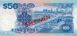 50 Dollars Spécimen SINGAPORE  1987 P.22as q.FDC