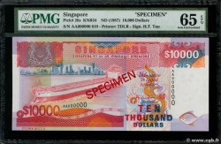 10000 Dollars Spécimen SINGAPORE  1987 P.26s UNC