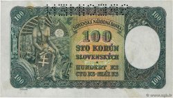 100 Korun Spécimen SLOWAKEI  1940 P.10s VZ+