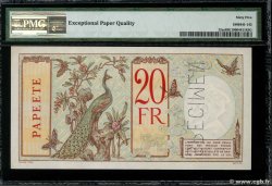 20 Francs Spécimen TAHITI  1928 P.12as ST