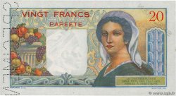 20 Francs Spécimen TAHITI  1963 P.21cs q.FDC