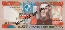 5000 Nuevos Pesos Spécimen URUGUAY  1983 P.065s fST+