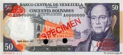50 Bolivares Spécimen VENEZUELA  1972 P.054s2 q.FDC