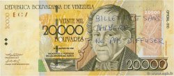20000 Bolivares Épreuve VENEZUELA  2001 P.086s
