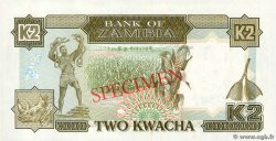 2 Kwacha Spécimen ZAMBIE  1989 P.29s NEUF