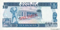 10 Kwacha Spécimen ZAMBIE  1989 P.31as NEUF