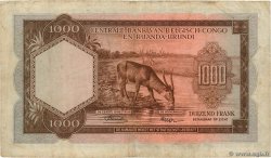 1000 Francs CONGO BELGA  1955 P.29cts MB