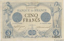 5 Francs NOIR FRANCE  1873 F.01.18 VF