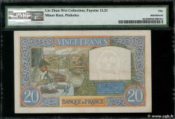 20 Francs TRAVAIL ET SCIENCE FRANKREICH  1942 F.12.21 VZ+